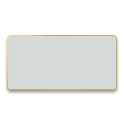 Arezzo Brushed Brass Framed Bathroom Mirror - 1400 X 700mm -Vanity Unit Bathroom Suites az147cvbb d1
