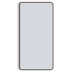 Arezzo Matt Black Framed Bathroom Mirror - 1400 X 700mm
