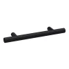 1 X Arezzo Industrial Style Knurled 'T' Bar Matt Black Handle (96mm Centres) -Vanity Unit Bathroom Suites az20l