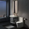 Arezzo Matt Black 600 X 1200mm Rectangular LED Illuminated Anti-Fog Bathroom Mirror -Vanity Unit Bathroom Suites az2212mb nd3