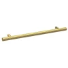 1 X Arezzo Industrial Style Knurled 'T' Bar Brushed Brass Handle (192mm Centres) -Vanity Unit Bathroom Suites az32l