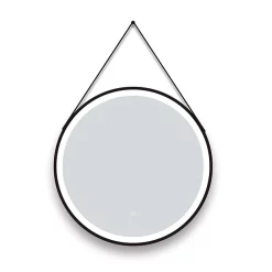 Arezzo Matt Black 600mm Round LED Illuminated Anti-Fog Bathroom Mirror 11 Arezzo Matt Black 600mm Round LED Illuminated Anti-Fog Bathroom Mirror -Vanity Unit Bathroom Suites az47mb d1n