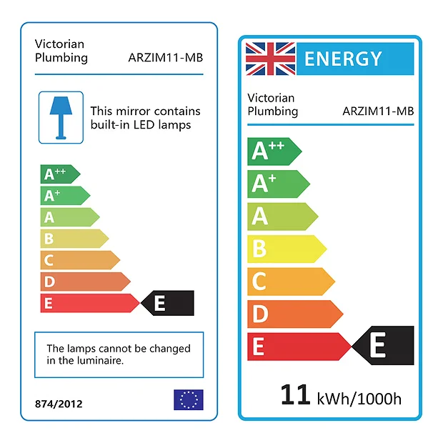 Arezzo Matt Black 600mm Round LED Illuminated Anti-Fog Bathroom Mirror 5 Arezzo Matt Black 600mm Round LED Illuminated Anti-Fog Bathroom Mirror - Image 3