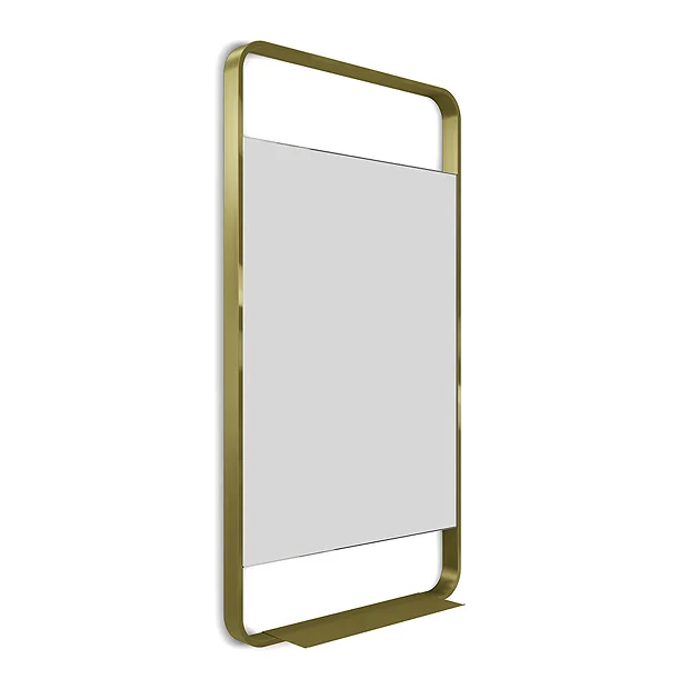 Arezzo Brushed Brass 550 X 1000mm Mirror With Shelf 4 Arezzo Brushed Brass 550 X 1000mm Mirror With Shelf - Image 2