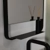 Arezzo Matt Black 550 X 1000mm Mirror With Shelf -Vanity Unit Bathroom Suites az55100mb d3