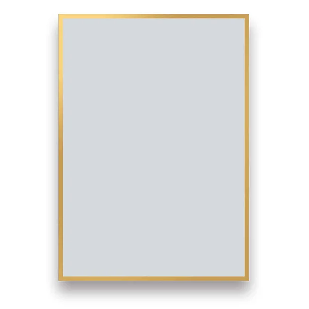 Arezzo Brushed Brass Square Edge 700 X 500 Mirror 5 Arezzo Brushed Brass Square Edge 700 X 500 Mirror - Image 3