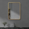 Arezzo Brushed Brass 700 X 500 Rectangular Mirror -Vanity Unit Bathroom Suites az57cvbb d2