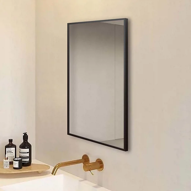 Arezzo Matt Black Square Edge 700 X 500 Mirror 3 Arezzo Matt Black Square Edge 700 X 500 Mirror