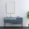 Arezzo Brushed Brass 800 X 600 Rectangular Mirror -Vanity Unit Bathroom Suites az68cvbb d3