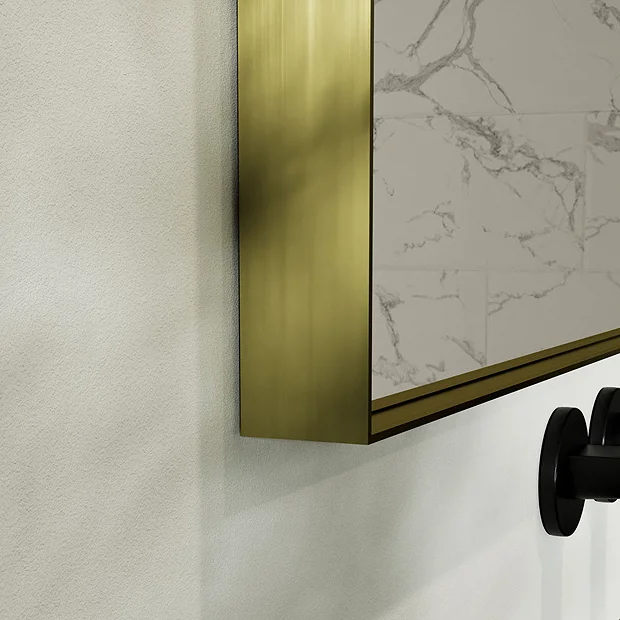 Arezzo Brushed Brass 600 X 800mm Rectangular Mirror 3 Arezzo Brushed Brass 600 X 800mm Rectangular Mirror