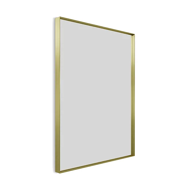 Arezzo Brushed Brass 600 X 800mm Rectangular Mirror 4 Arezzo Brushed Brass 600 X 800mm Rectangular Mirror - Image 2