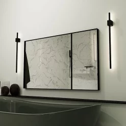 Arezzo Black 1000 X 800mm Rectangular Mirror -Vanity Unit Bathroom Suites az6x8rmb d1 1