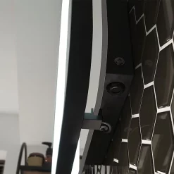 Arezzo Matt Black 500 X 700mm Rectangular LED Illuminated Bathroom Mirror With Infrared Sensor & Anti-Fog -Vanity Unit Bathroom Suites az8910mb d1