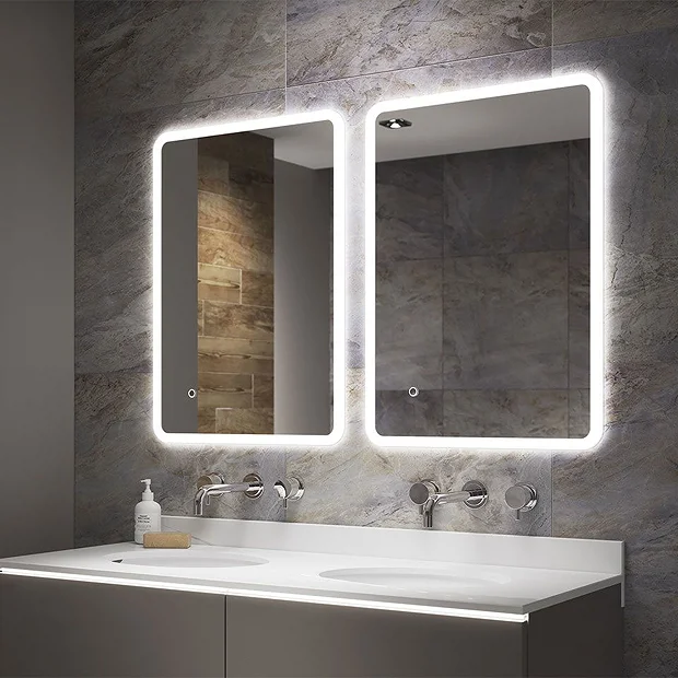 Arezzo 800 X 600mm Ultra Slim LED Illuminated Bathroom Mirror With Anti-Fog 5 Arezzo 800 X 600mm Ultra Slim LED Illuminated Bathroom Mirror With Anti-Fog - Image 3