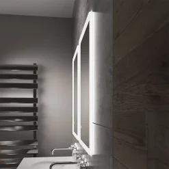 Arezzo 500 X 390mm Ultra Slim LED Illuminated Bathroom Mirror With Anti-Fog
