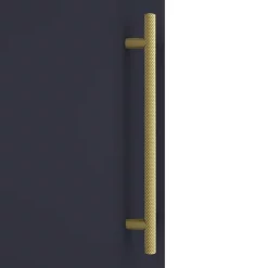 Arezzo Wall Hung Tall Storage Cabinet - Matt Blue - With Industrial Style Brushed Brass Handle 8 Arezzo Wall Hung Tall Storage Cabinet - Matt Blue - With Industrial Style Brushed Brass Handle -Vanity Unit Bathroom Suites azb14whcbbis d1a