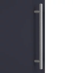 Arezzo Wall Hung Tall Storage Cabinet - Matt Blue - With Industrial Style Chrome Handle -Vanity Unit Bathroom Suites azb14whcchis d1a