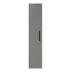 Arezzo Matt Grey Wall Hung Tall Storage Cabinet With Matt Black Handle 7 Arezzo Matt Grey Wall Hung Tall Storage Cabinet With Matt Black Handle -Vanity Unit Bathroom Suites azg14whcbk d1