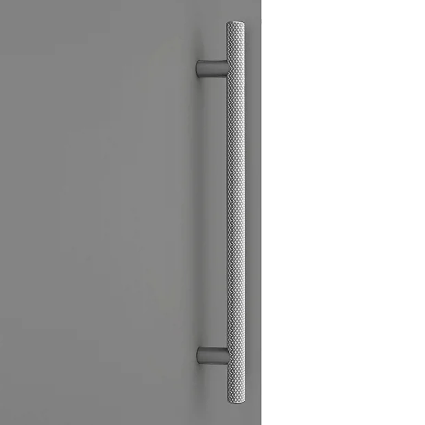 Arezzo Wall Hung Tall Storage Cabinet - Matt Grey - With Industrial Style Chrome Handle 5 Arezzo Wall Hung Tall Storage Cabinet - Matt Grey - With Industrial Style Chrome Handle - Image 3