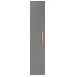 Arezzo Matt Grey Wall Hung Tall Storage Cabinet With Rose Gold Handle 7 Arezzo Matt Grey Wall Hung Tall Storage Cabinet With Rose Gold Handle -Vanity Unit Bathroom Suites azg14whcrg d1