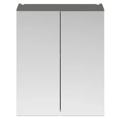 Arezzo 600 Matt Grey 2-Door Mirror Cabinet -Vanity Unit Bathroom Suites azg62mc d1