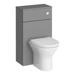 Arezzo Grey Wall Hung Sink Vanity Unit + Toilet Package With Matt Black Handle -Vanity Unit Bathroom Suites azgbkwhp1 n d7