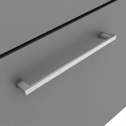 Arezzo Grey Wall Hung Sink Vanity Unit + Toilet Package With Chrome Handle -Vanity Unit Bathroom Suites azgchwhp1 d3