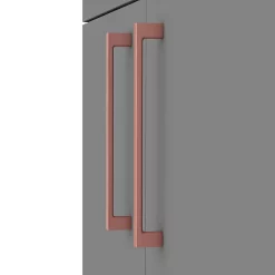 Arezzo Grey Floor Standing Vanity Unit, Tall Cabinet + Toilet Pack With Rose Gold Handles -Vanity Unit Bathroom Suites azgrgfsp1 nd3