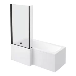Arezzo L-Shaped Shower Bath Suite - 1700mm With Blue Vanity Unit + Square Toilet 11 Arezzo L-Shaped Shower Bath Suite - 1700mm With Blue Vanity Unit + Square Toilet -Vanity Unit Bathroom Suites azlbsbb d2