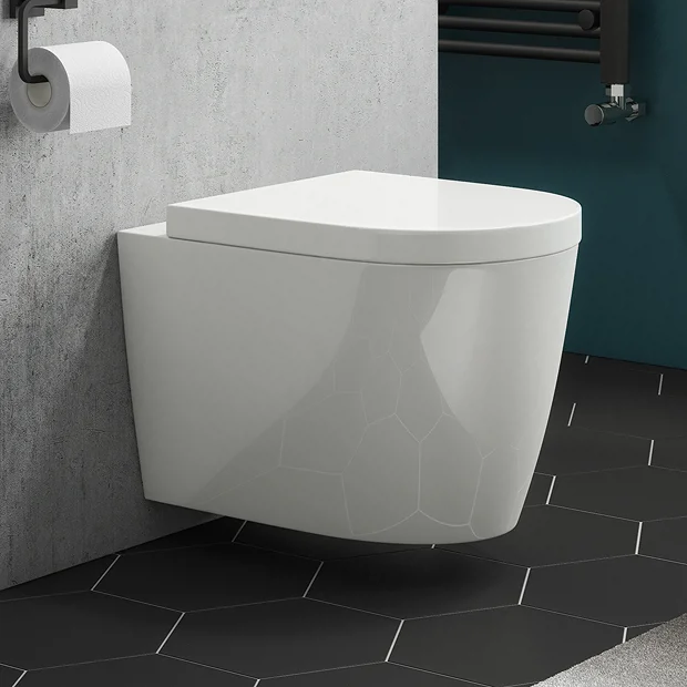 Arezzo L-Shaped Shower Bath Suite - 1700mm With Grey Vanity Unit + Wall Hung Toilet 3 Arezzo L-Shaped Shower Bath Suite - 1700mm With Grey Vanity Unit + Wall Hung Toilet