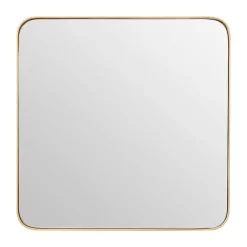 Arezzo Medium 400 X 400 Gold Frame Square Wall Mirror -Vanity Unit Bathroom Suites azm842 d1