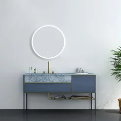 Arezzo 600mm Round Colour Changing LED Illuminated Bathroom Mirror With Bluetooth + Anti-Fog 12 Arezzo 600mm Round Colour Changing LED Illuminated Bathroom Mirror With Bluetooth + Anti-Fog -Vanity Unit Bathroom Suites azmir025 d3