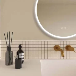Arezzo 600mm Round Colour Changing LED Illuminated Bathroom Mirror With Bluetooth + Anti-Fog
