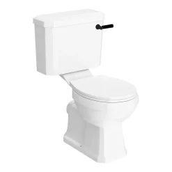 Arezzo Wall Hung Countertop Basin Unit With Toilet - Pink With Industrial Style Black Handle -Vanity Unit Bathroom Suites azpk6ctbs d4