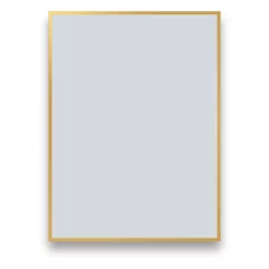 Arezzo Brushed Brass Square Edge Framed Bathroom Mirror - 800 X 600mm -Vanity Unit Bathroom Suites azs68bb d1