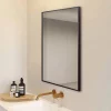 Arezzo Matt Black Square Edge Framed Bathroom Mirror - 800 X 600mm -Vanity Unit Bathroom Suites azs68mb d2