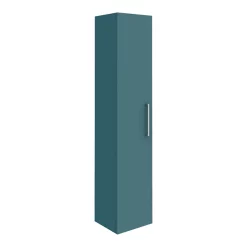 Arezzo Matt Green Wall Hung Tall Storage Cabinet With Chrome Handle