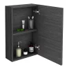 Klyn Bathroom Brooklyn 450mm Black Bathroom Mirror Unit -Vanity Unit Bathroom Suites b45mnb d3