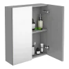 Klyn Bathroom Brooklyn 600mm Grey Mist Bathroom Mirror Cabinet - 2 Door 1 Klyn Bathroom Brooklyn 600mm Grey Mist Bathroom Mirror Cabinet - 2 Door -Vanity Unit Bathroom Suites b6gmwm d3