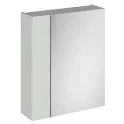 Klyn Bathroom Brooklyn 600mm Grey Mist Bathroom Mirror & Fascia Cabinet -Vanity Unit Bathroom Suites b6gmwmf l