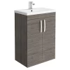 Klyn Bathroom Brooklyn Grey Avola Bathroom Suite With L-Shaped Bath -Vanity Unit Bathroom Suites bgabsl d3