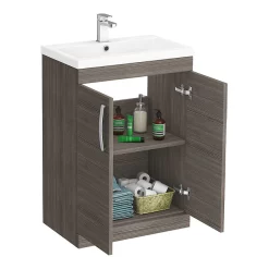 Klyn Bathroom Brooklyn Grey Avola BTW Free Standing Bath Suite -Vanity Unit Bathroom Suites bgabtwbs nwd1