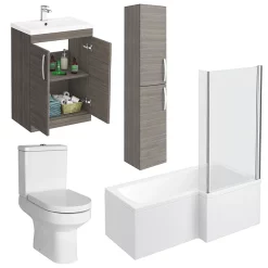 Klyn Bathroom Brooklyn Grey Avola Tallboy Suite -Vanity Unit Bathroom Suites bgavt detail01