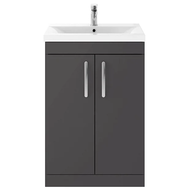 Klyn Bathroom Brooklyn Gloss Grey Bathroom Suite + B-Shaped Bath 8 Klyn Bathroom Brooklyn Gloss Grey Bathroom Suite + B-Shaped Bath - Image 6