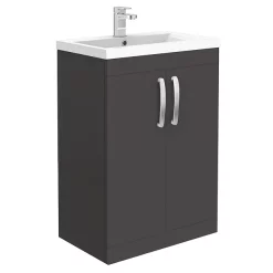 Klyn Bathroom Brooklyn Gloss Grey L Shaped Bath Suite (with Vanity + Tall Cabinet) 12 Klyn Bathroom Brooklyn Gloss Grey L Shaped Bath Suite (with Vanity + Tall Cabinet) -Vanity Unit Bathroom Suites bggvt d4