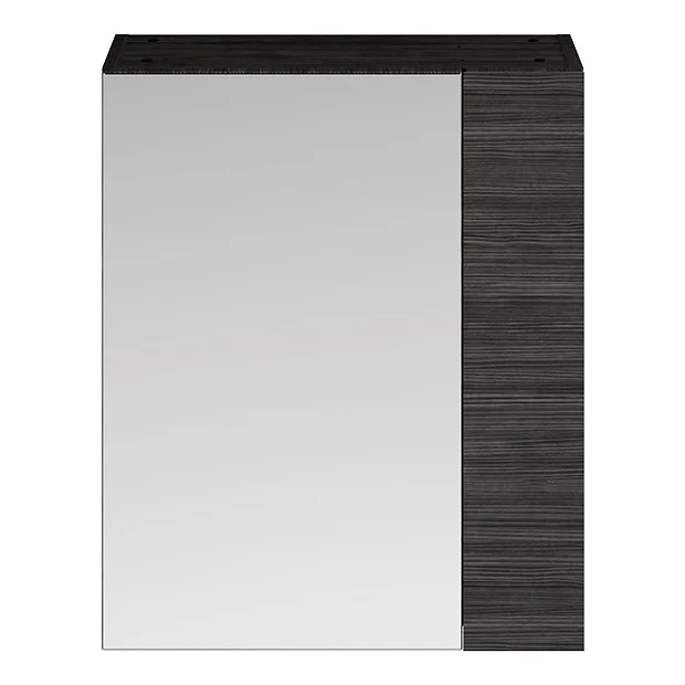 Klyn Bathroom Brooklyn 600mm Bathroom Mirror & Fascia Cabinet - Black 3 Klyn Bathroom Brooklyn 600mm Bathroom Mirror & Fascia Cabinet - Black