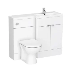 Klyn Bathroom Brooklyn 1100mm White Gloss Combination Furniture Pack -Vanity Unit Bathroom Suites bkwht1100 detail1