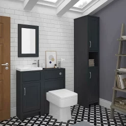 Chatsworth Traditional Graphite Tall Cabinet -Vanity Unit Bathroom Suites blkdantb d2