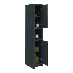 Chatsworth Traditional Graphite Tall Cabinet With Matt Black Handles -Vanity Unit Bathroom Suites blkdantbmbd1
