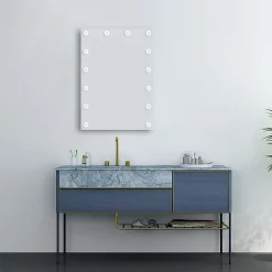 Arezzo Bulb 500 X 700mm LED Illuminated Mirror With Motion Sensor + Anti-Fog -Vanity Unit Bathroom Suites bm001 d3